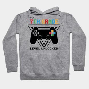 7th Grade Level Unlocked First Day of School Video Gamer Hoodie